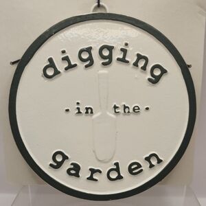 Threshold 8" Round "Digging In The Garden" Outdoor Hanging Decor